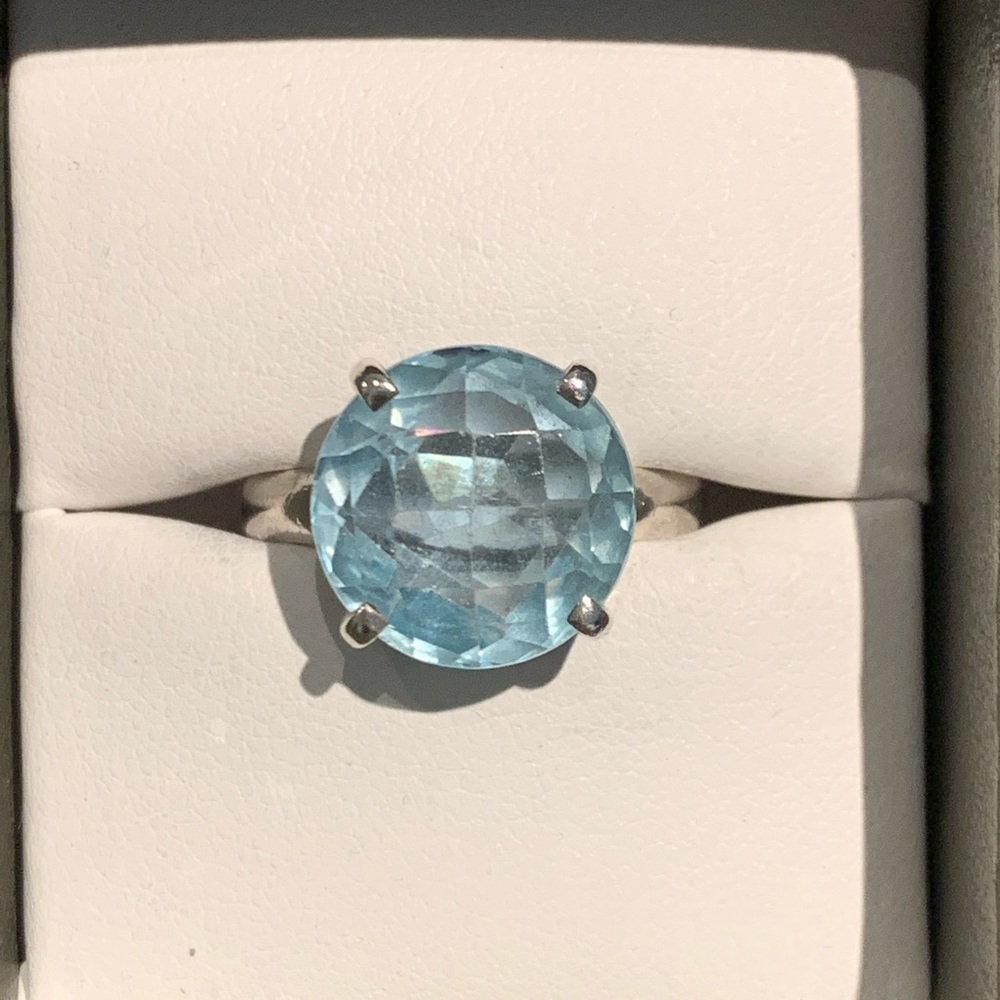 Blue Topaz Ring in SS